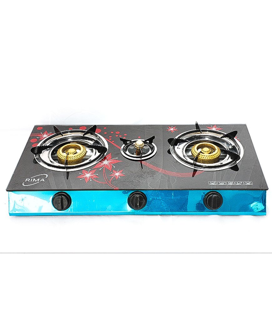 Cuisinière à Gaz-RIMA-3 Feux Vitré
