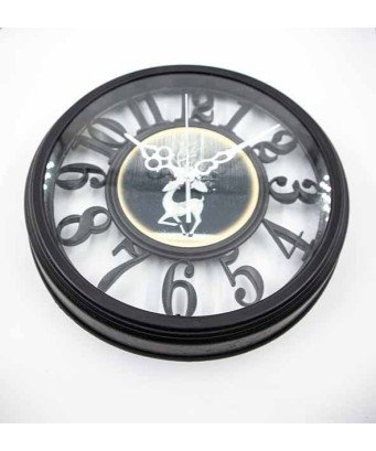Horloge Murale/Noir Rond Fond blanc