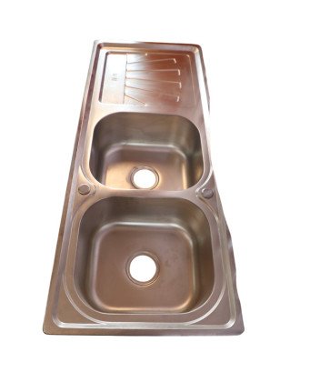 Evier de cuisine /2 Trous en inox avec payasse