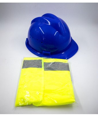 Gilet de sécurité/Vert Fluor+ Casque 