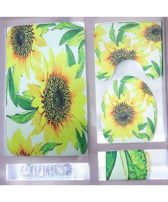 Tapis de douche +rideau imprimer