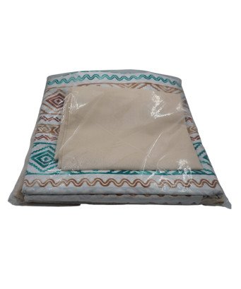 Ensemble drap/4 pièces  coton glacé; 2 draps +2 taies d'oreillers
