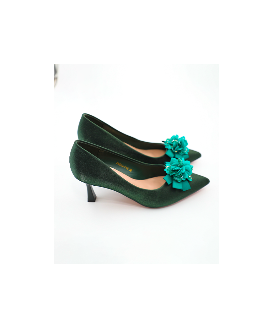 Escarpin Élégant Vert Bouteille
