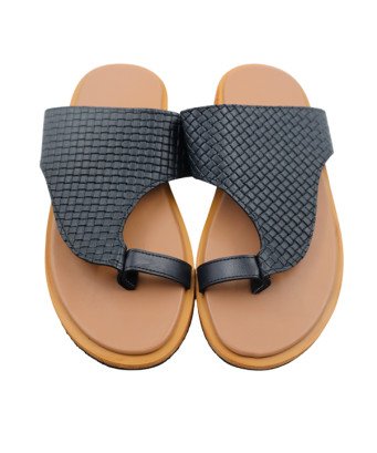Sandales Artisanales Homme en Cuir / couleur noir marron