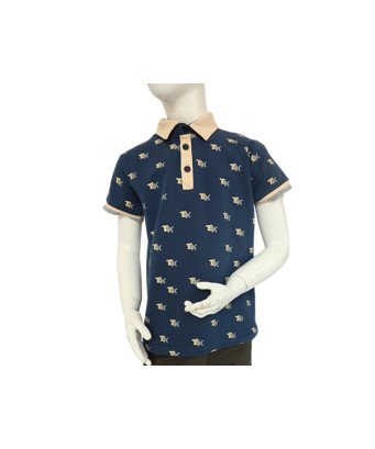 T-Shirt Bleu imprimé EK/100% coton