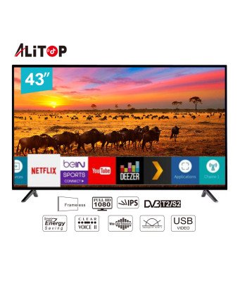 TV Alitop/43 pouces smart TV/wifi/Bluetooth/garantie 1 an