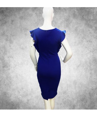 Robe bleue manche courte