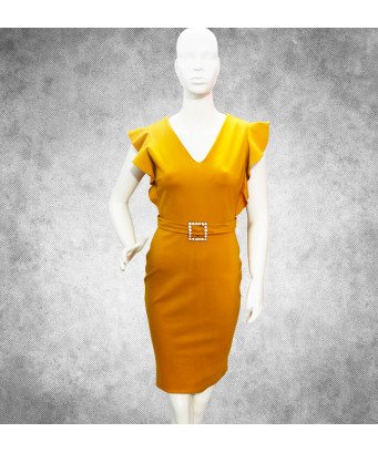 Robe jaune ruchily jaune