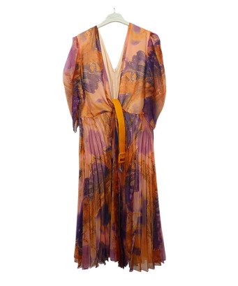 Robe fleurie biscuit