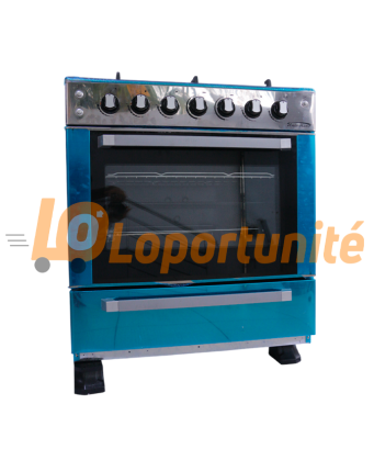 Cuisinière 5 feux /Grand/Inox avec four Intégré/Toune broche/Allumage automatique