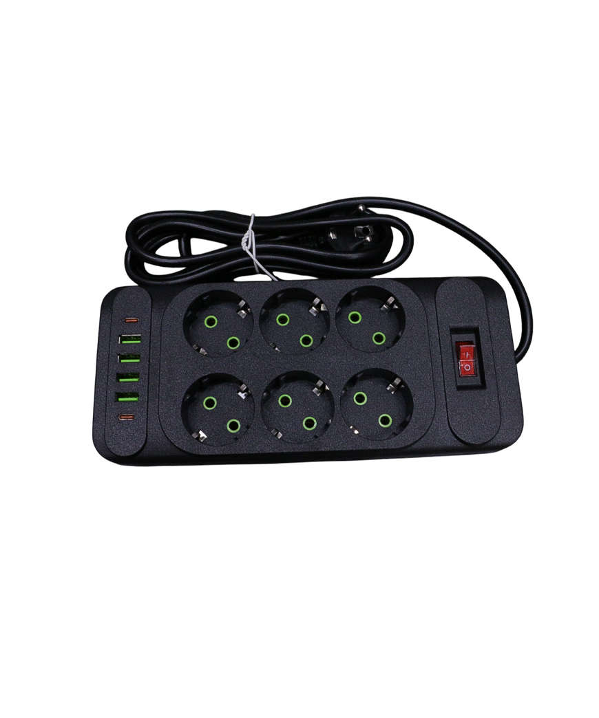Rallonge 2M/Leader multiprises avec 8 prises normal/4 port Usb et 2 Port TipC/2500W