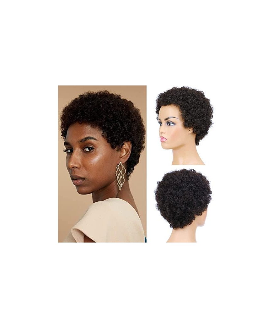 Perruques coupe afro/Lace Frontal/Naturelle
