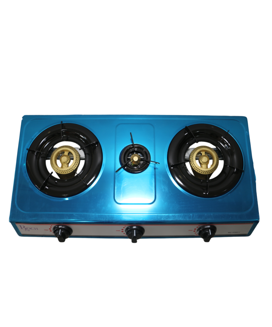 Gazinière Roch/3 feux Inox/ Automatique