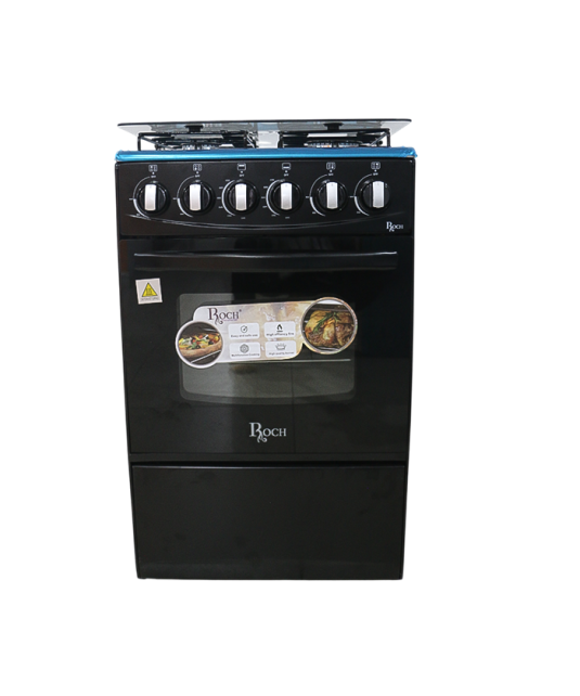 Gazinière Roch/50*50/Noir avec plateau inox / Automatique