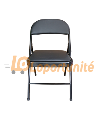 Chaise sky pliante Noir avec mousse