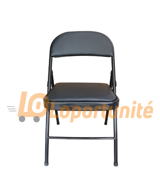 Chaise sky pliante Noir avec mousse