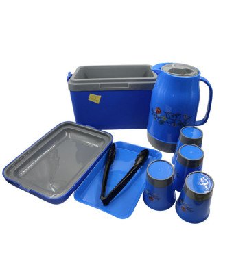 complet glacière, carafe, gobelets et pince de cuisine (7 pièces)