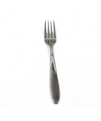 Set de 6 fourchette de table argenté en acier inoxydable