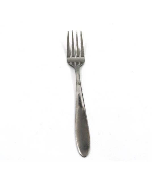Set de 6 fourchette de table argenté en acier inoxydable