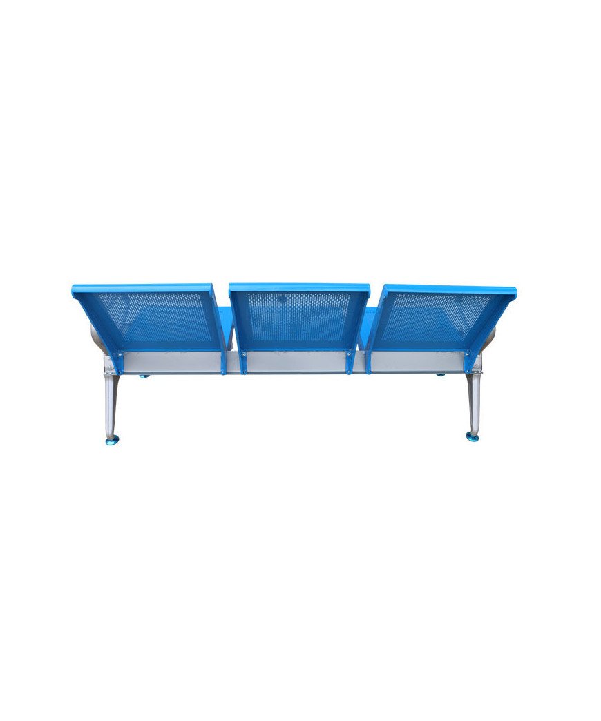 Banquette 3 places /Acier inoxydable /bleu