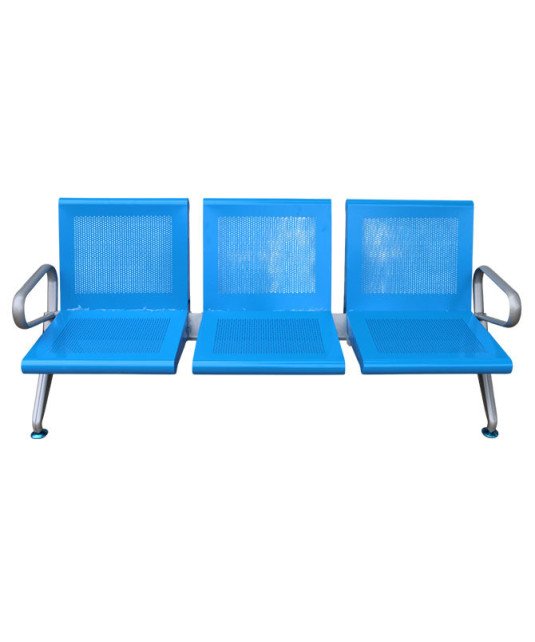 Banquette 3 places /Acier inoxydable /bleu