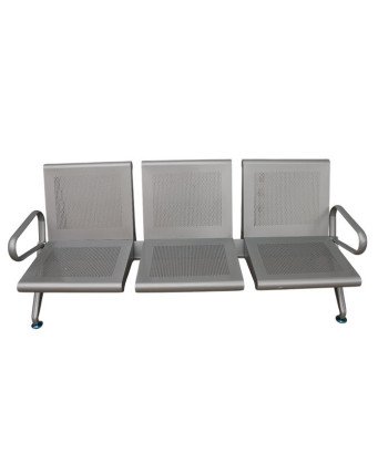 Banquette 3 places /Acier inoxydable/Gris