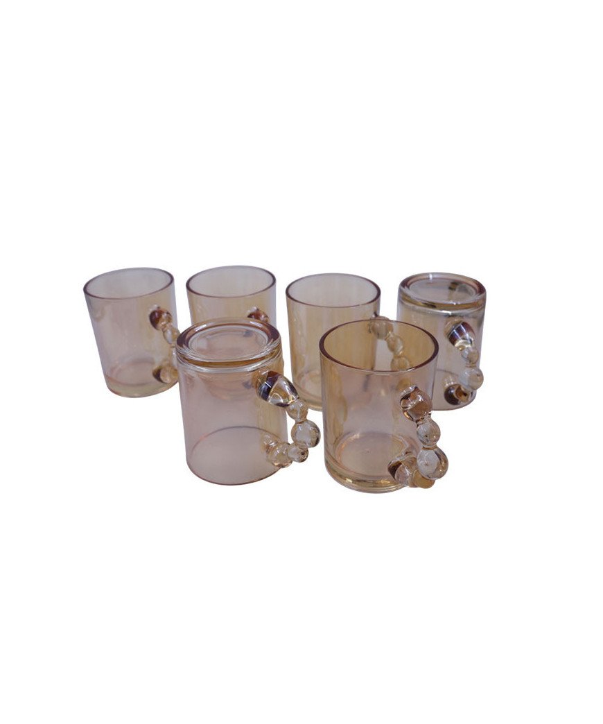 Verre avec poignée bulle / Mugs de thé, à 250 ml X6