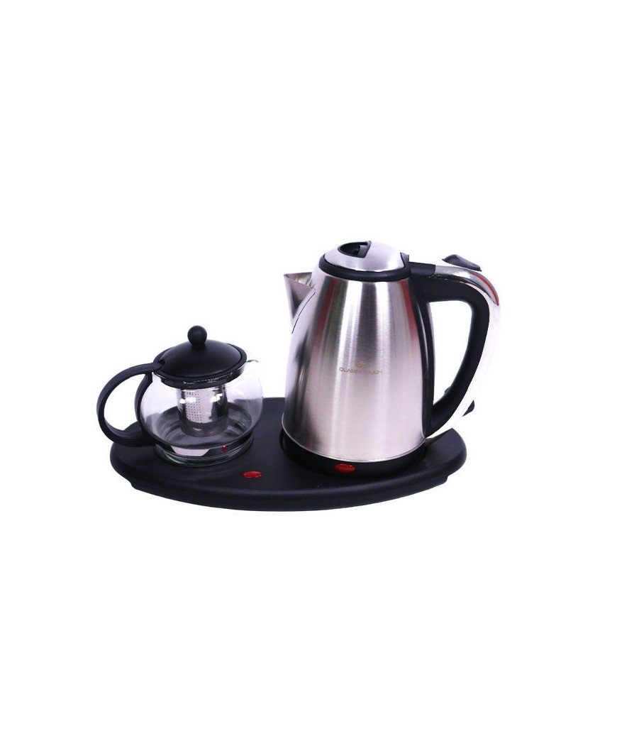 Bouilloire électrique 2 en 1/ eau et thé avec plateau mixte /2 et 2.2L