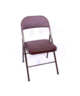 Chaise pliable /Marron avec siège en tissu sky
