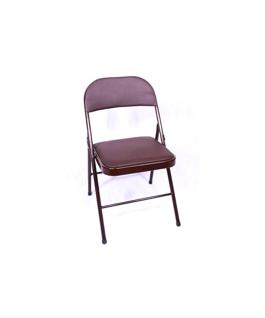 Chaise pliable /Marron avec siège en tissu sky