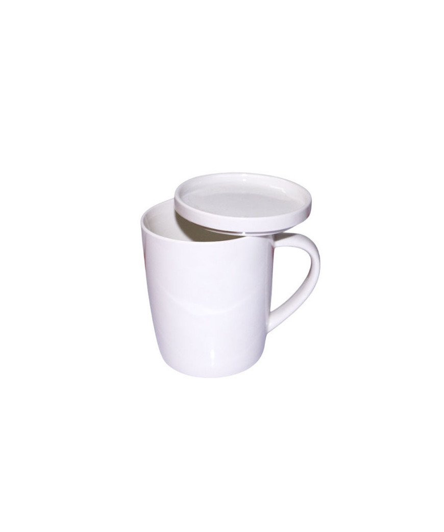 Tasse a café/Tasse a thé en ceramique avec couvercle /avec manche 04 /600ml