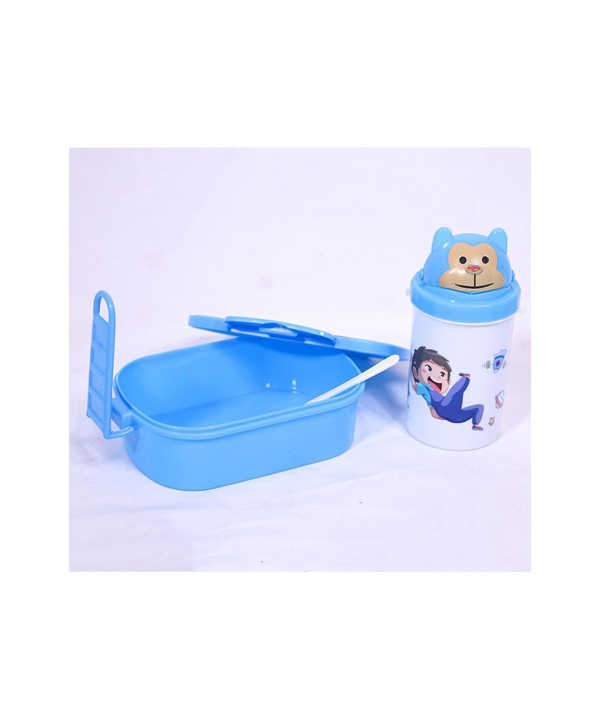 Set Déjeuner pour L'école-Minions - Lavable au Lave-vaisselle et Sans BPA - 300 ml + 750 ml -