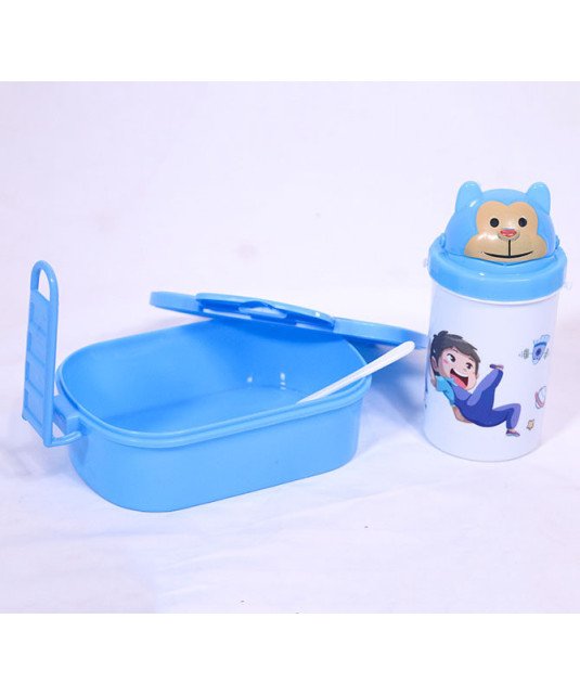 Set Déjeuner pour L'école-Minions - Lavable au Lave-vaisselle et Sans BPA - 300 ml + 750 ml -