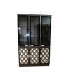 Armoire Bureau 3 battants /Marron  vitré /Ar1