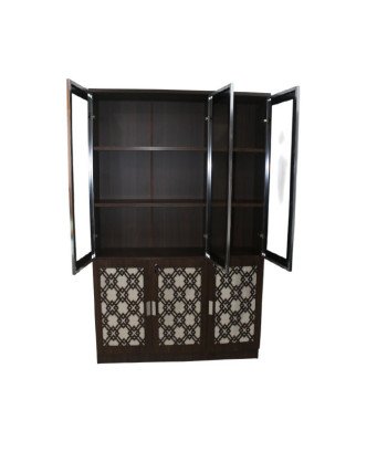 Armoire Bureau 3 battants /Marron  vitré /Ar1