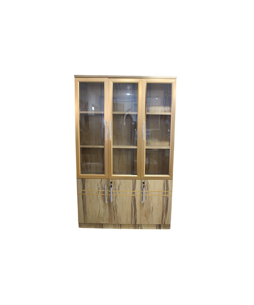 Armoire Bureau 3 battants /Marron  vitré /Ar2