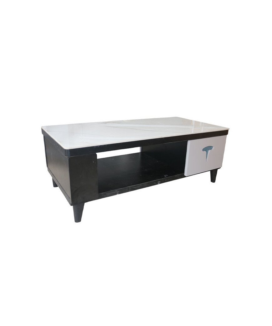Table TV en bois avec marbre/TV3