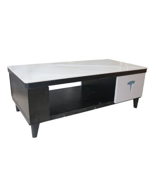 Table TV en bois avec marbre/TV3