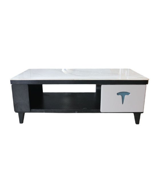 Table TV en bois avec marbre/TV3