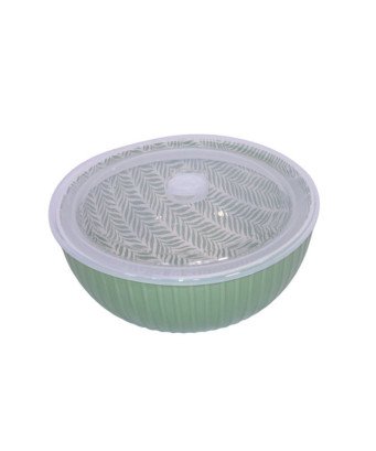 Bol cassable coloré avec couvercle plastique /1L