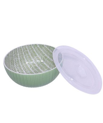 Bol cassable coloré avec couvercle plastique /1L