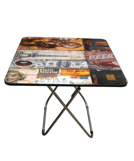 Table en bois carré pliable /80*80cm