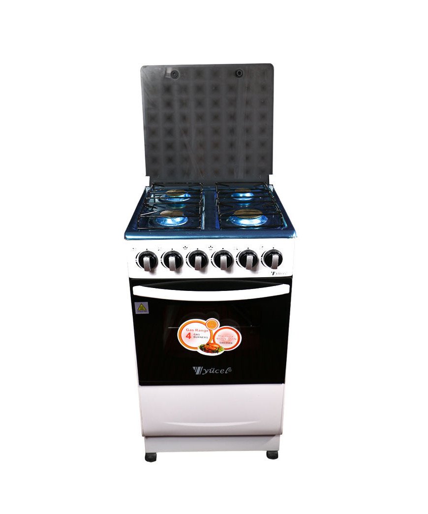 Gazinièe 50*50 Blanc Yucel 4 feux /2fours