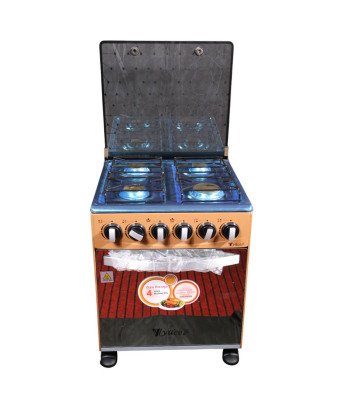 Gazinière Mini yucel /50*50/4 feux et 2 fours/Caramel