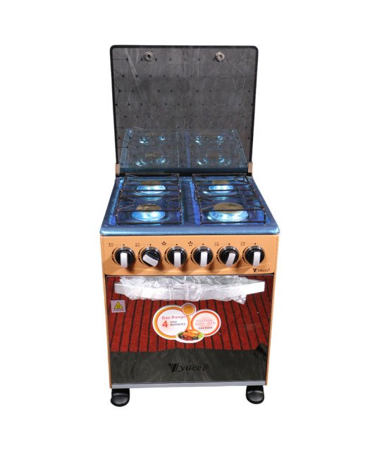 Gazinière Mini yucel /50*50/4 feux et 2 fours/Caramel