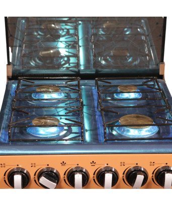 Gazinière Mini yucel /50*50/4 feux et 2 fours/Caramel