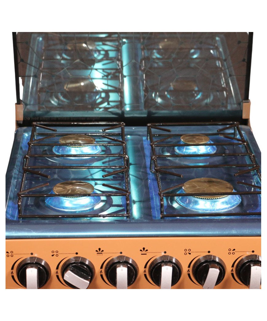 Gazinière Mini yucel /50*50/4 feux et 2 fours/Caramel