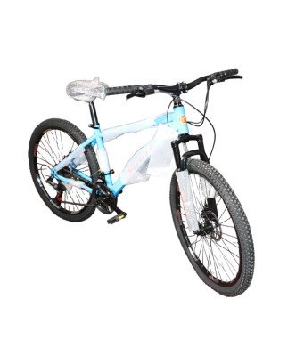 élo 26 pouces Bleu ciel/21 vitesses /cadre robuste en acier au carbone/amortisseur de chocs