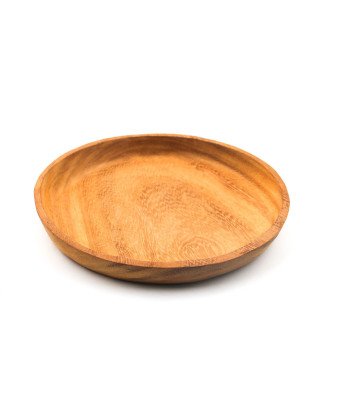 Assiette ronde  en bois de teck/art de table bio/10cm