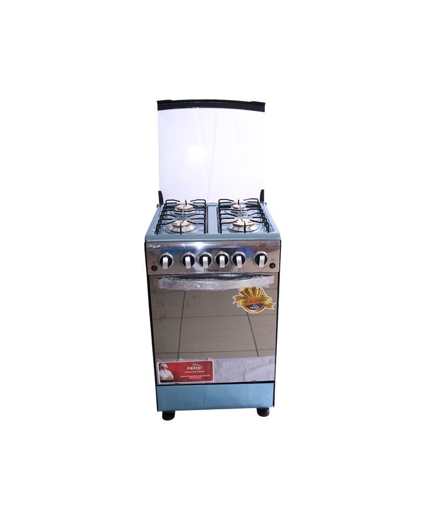 Gazinière Fiesta /50X50 /Inox/ couverture vitrée/2 Feux dans le four